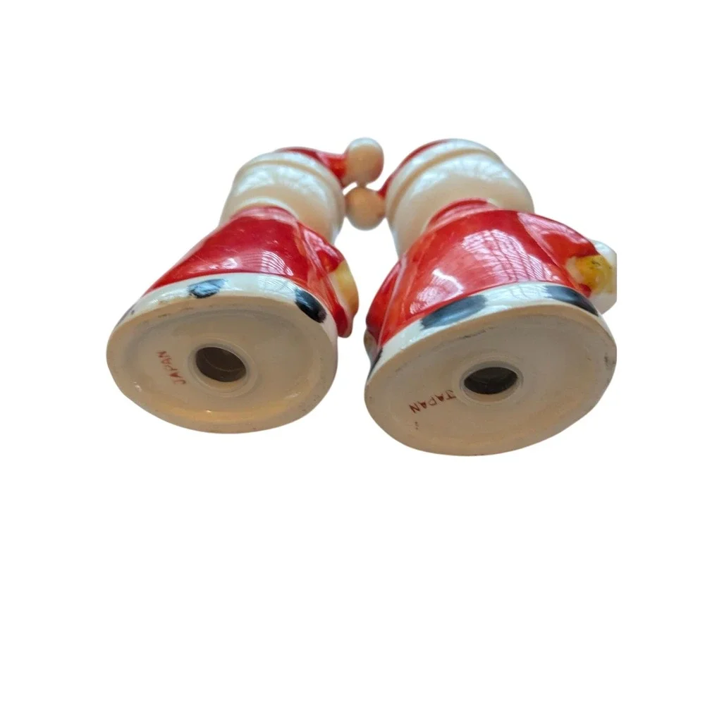 Vintage Ceramic Santa Claus Merry Christmas Salt Pepper Shakers Japan‎